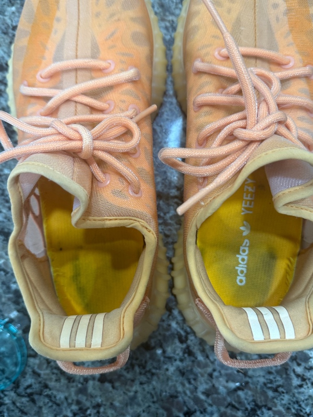 adidas Yeezy Boost 350 V2 Lace Up Sneakers Orange Men’s - Picture 9 of 11